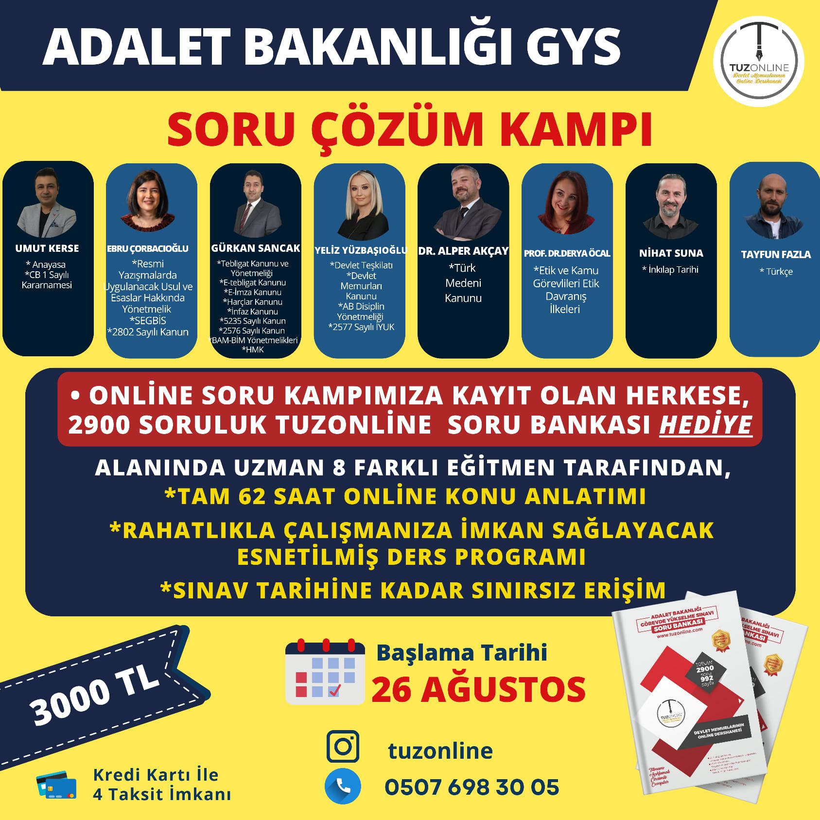 Adalet Bakanlığı GYS Soru Bankası Online Eğitim (Kitaplı)